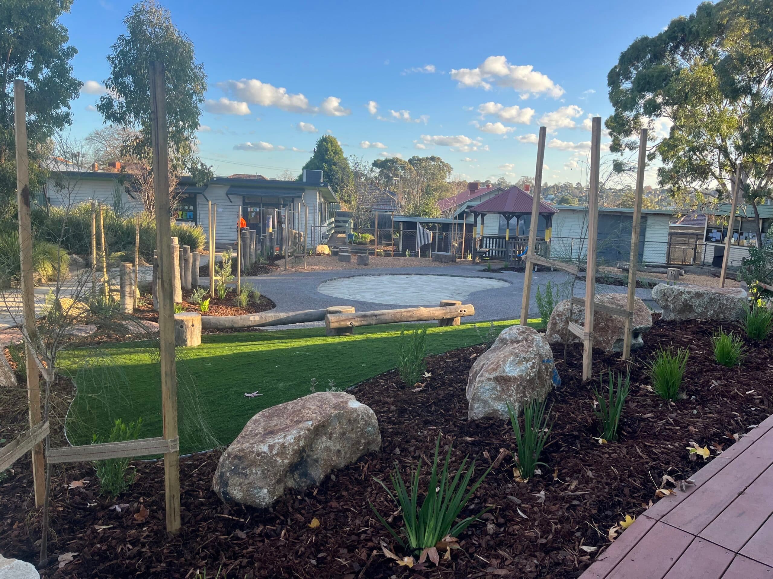 Outdoor learning play area