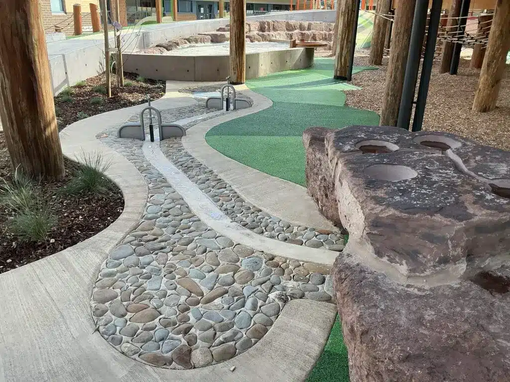 Outdoor water play area