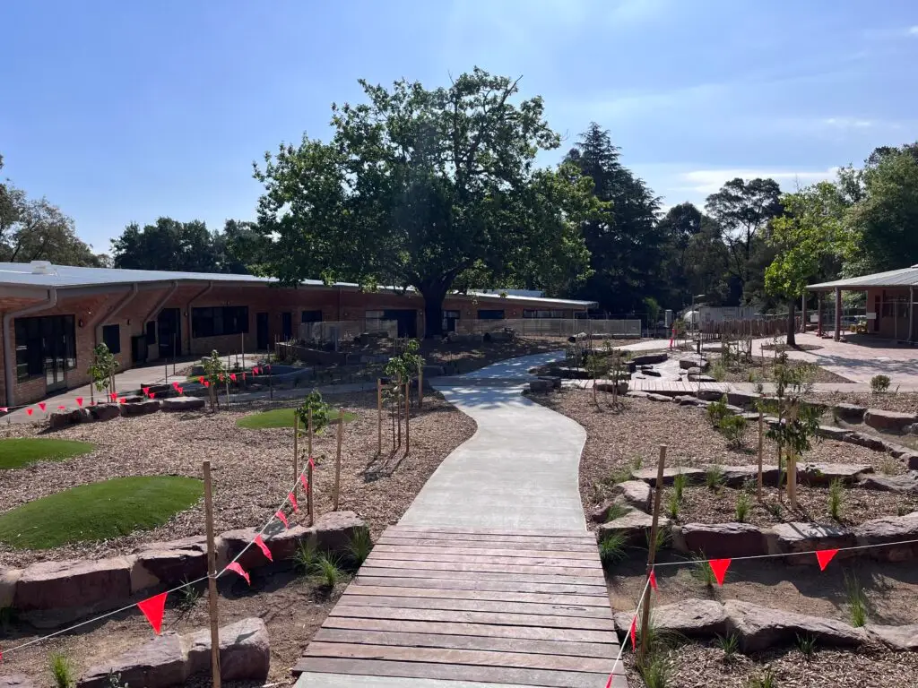 Pathway through natural playground