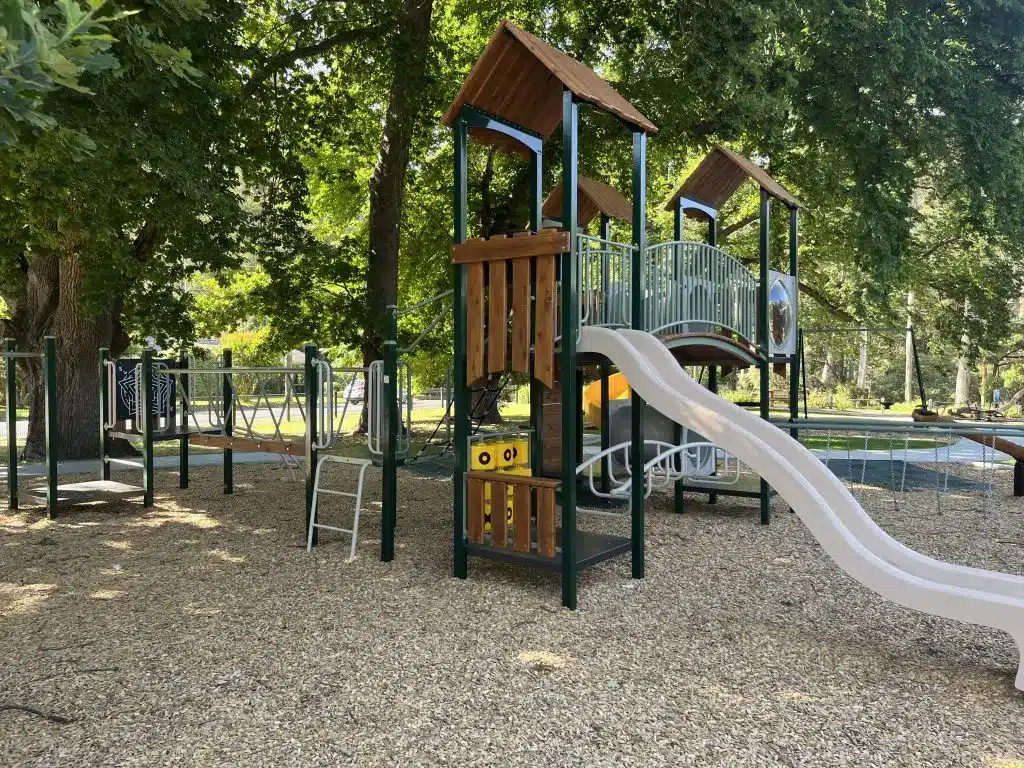 Children's playground with slide