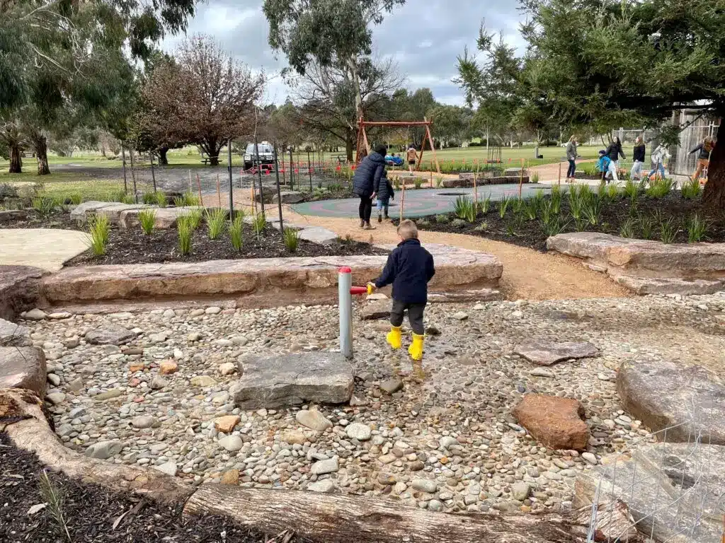 Children play in nature park